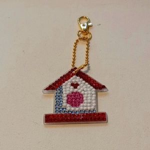 Blingy Bird House Keychain
